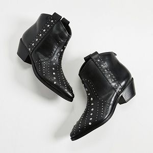 Sam Edelman Brian Stud Booties Leather